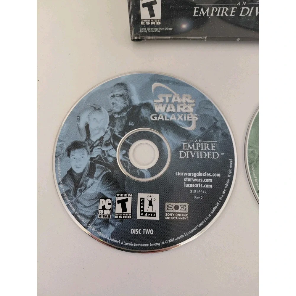 Star Wars Galaxies : An Empire‎ Divided w/ Case (PC, 2003) LucasArts